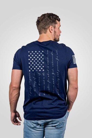 Nine Line The Pledge Short Sleeve T-Shirt in midnight navy from back